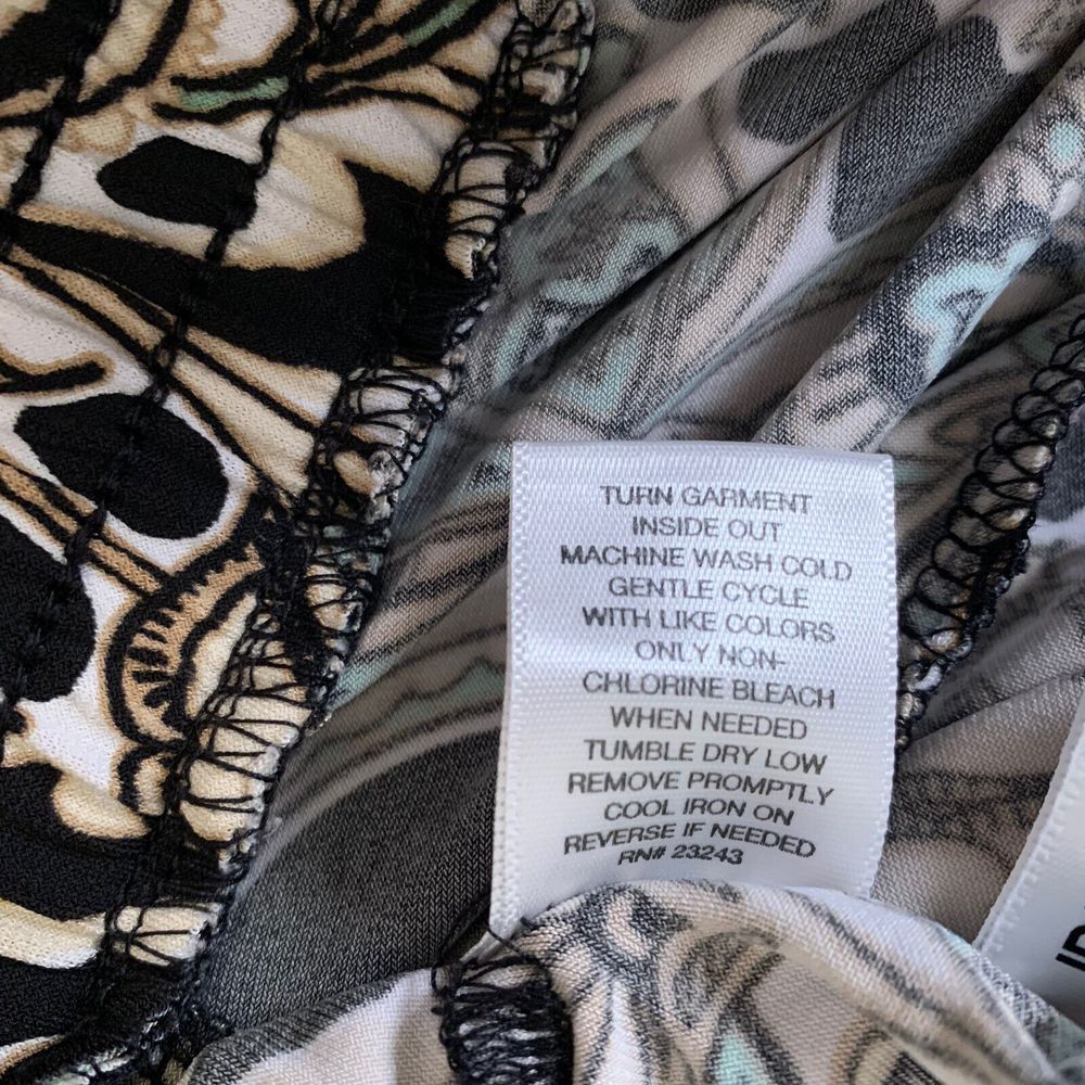 New York &‎ Co Pants Womens Large Palazzo Wide Leg Lounge Pants Paisley Wide Hem - Picture 8 of 12